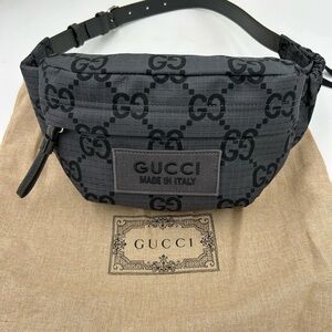 Gucci unisex jumbo GG nylon adjustable belt bag size 80 cm made in Italy